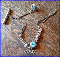 Ancienne Châtelaine Argent Massif Sanglier XIX°s Montre Gousset Bijou Ancien 39g