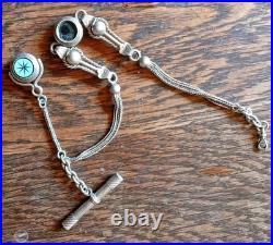 Ancienne Châtelaine Argent Massif Sanglier XIX°s Montre Gousset Bijou Ancien 39g