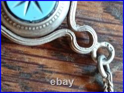 Ancienne Châtelaine Argent Massif Sanglier XIX°s Montre Gousset Bijou Ancien 39g