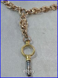 Ancienne Chtelaine Chaîne De Montre Gousset Cle Plaque Or Bijoux Chain Watch