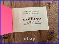 Ancienne Garantie D'Une Montre ROLEX Bijoux CAPUANO Scellée