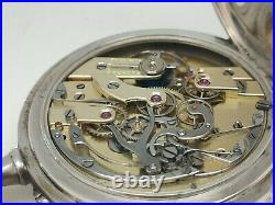 Ancienne Montre De Gousset Chronographe Trouville Fonctionne Old Pocket Watch