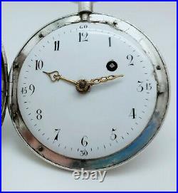 Ancienne Montre Gousset Savonette Coq 18ème À Réviser Old Vintage Watch