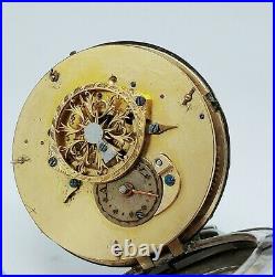 Ancienne Montre Gousset Savonette Coq 18ème À Réviser Old Vintage Watch