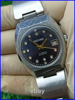 Ancienne Montre SICURA Automatique 17 Bijoux Années 60 Vintage Authentique