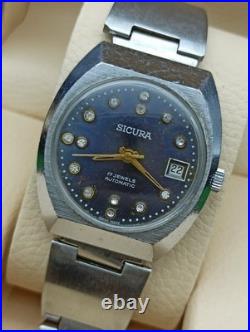 Ancienne Montre SICURA Automatique 17 Bijoux Années 60 Vintage Authentique