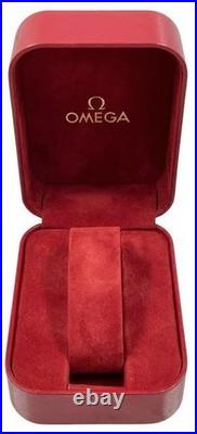 Ancienne boite de montre Omega boîtier de montre vide rangement rouge bijoux