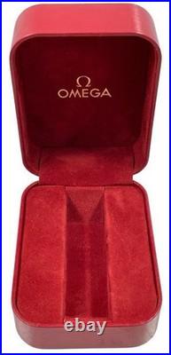 Ancienne boite de montre Omega boîtier de montre vide rangement rouge bijoux
