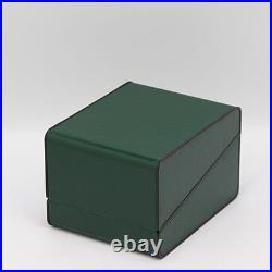 Ancienne boite de montre Rado vide logo vert rouge rangement bijoux 10,5