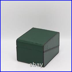 Ancienne boite de montre Rado vide logo vert rouge rangement bijoux 10,5