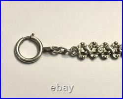 Ancienne chaine de montre à gousset en argent massif Bijoux 26 cm Collection