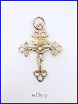 Ancienne croix dauphinoise en or 18k bijou regional de Savoie