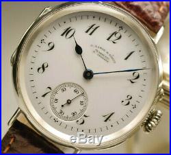 Ancienne montre A LANGE & SÖHNE 36mm ARGENT 1910 vintage SILVER watch