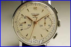 Ancienne montre CHRONOGRAPHE LONGINES 30CH ACIER 36 mm vintage watch 1950