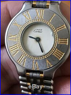 Ancienne montre Must de CARTIER Quartz Vintage