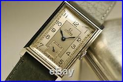 Ancienne montre OMEGA R17.8 ACIER 1939 ART DECO Vintage watch STEEL CASE