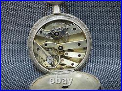 Ancienne montre à gousset en argent, vieux bijoux french antique silver watch