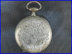Ancienne montre à gousset en argent, vieux bijoux french antique silver watch