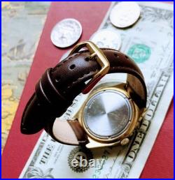 Ancienne montre-bracelet Bulova à remontage manuel 17 bijoux boîtier ton or b