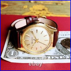Ancienne montre-bracelet Bulova à remontage manuel 17 bijoux boîtier ton or b
