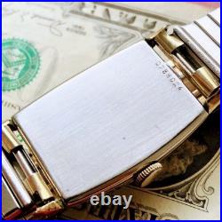 Ancienne montre-bracelet homme Bulova plaque dorée 15 bijoux remontés à la