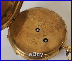 Ancienne montre col BAILLY SUCC de WEIBEL A LYON OR 18K gold 0.750 + clé