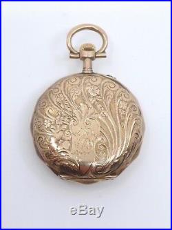 Ancienne montre de col en or massif 18k époque 1900 gousset