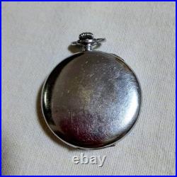 Ancienne montre de poche Waltham 15 bijoux sous cadran argenté années 1920