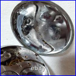 Ancienne montre de poche Waltham 15 bijoux sous cadran argenté années 1920