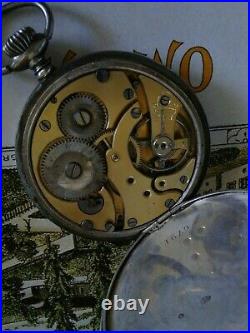 Ancienne montre de poche suisse CHRONOMÈTRE argent