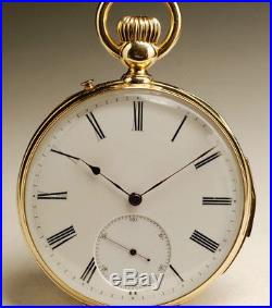 Ancienne montre gousset RÉPÉTITION OR 18K SONNERIE 1870 SOLID GOLD pocket watch