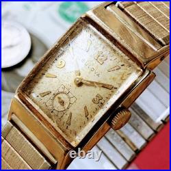Ancienne montre homme Bulova remontage manuel 21 bijoux plaqué or années 50