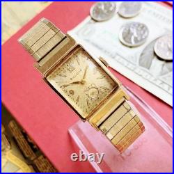 Ancienne montre homme Bulova remontage manuel 21 bijoux plaqué or années 50