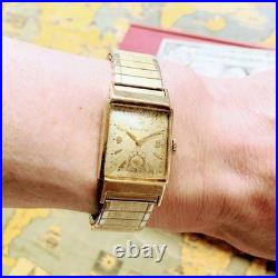 Ancienne montre homme Bulova remontage manuel 21 bijoux plaqué or années 50