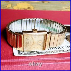 Ancienne montre homme Bulova remontage manuel 21 bijoux plaqué or années 50