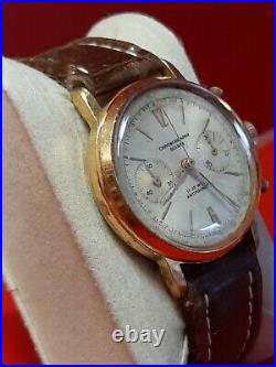 Ancienne montre homme Chronographe Suisse VALJOUX 23 fonctionne omega zenith