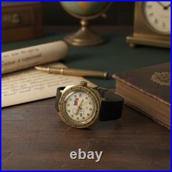 Ancienne montre mécanique URSS cadran portrait Eltsine 17 bijoux ton or