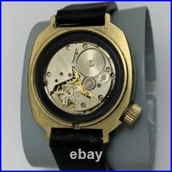 Ancienne montre mécanique URSS cadran portrait Eltsine 17 bijoux ton or