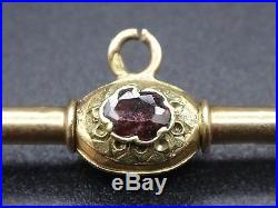 Ancienne petite clé de montre a gousset en or 18k et pierres XIXeme breloque