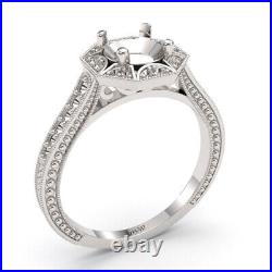Antigue Style Ring Setting only in 14k white gold