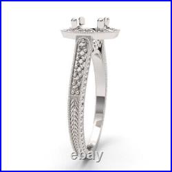 Antigue Style Ring Setting only in 14k white gold