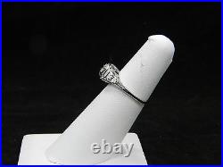 Antique 18kt White Gold Diamond Engagement Wedding Ring