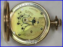 Antique AMERICAN WALTHAM montre de poche. J. Boss 14K Gold Filled Keystone Case