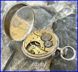 Antique Georges FAVRE JACOT Locle Argent 84/0.875 Vieux Ancre montre de poche