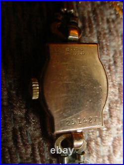 Antique Vintage Deco Retro 14K Rose Gold BULOVA Chain Bracelet Extension Watch