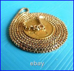 Antique Vintage Solid Gold Chain Necklace Collier Ancien / Chaine Or Massif 18 K