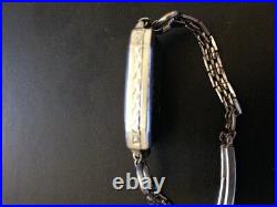 Antique montre-bracelet Elgin Art Déco des années 1920 pour femmes étui bracelet en acier inoxydable