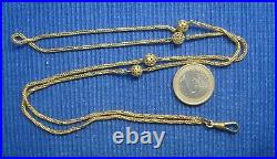 B25 Collier Sautoir Chaine Montre Plaqué or Doré Maille Serpent Lot Bijou Ancien