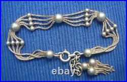 B31 Bracelet Ancien Chaine Montre Breloque Ancien Argent Massif Lot Bijou