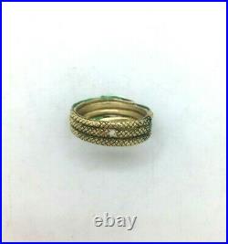 BAGUE ANCIENNE SERPENT ÉMAIL OR JAUNE 750/°°° Vintage snake Ring georgian